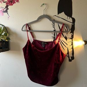 Plus Velvet Wine Top